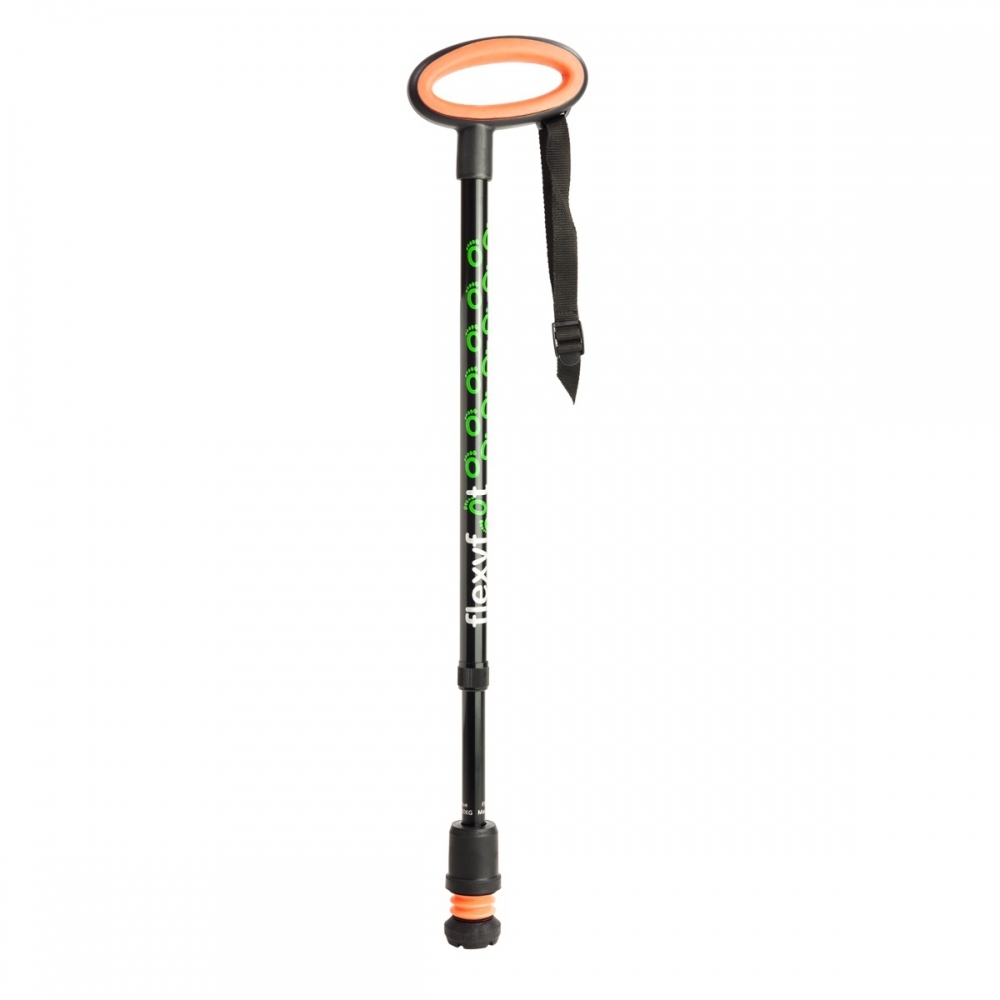 Wandelstok Flexyfoot ovaal zwart