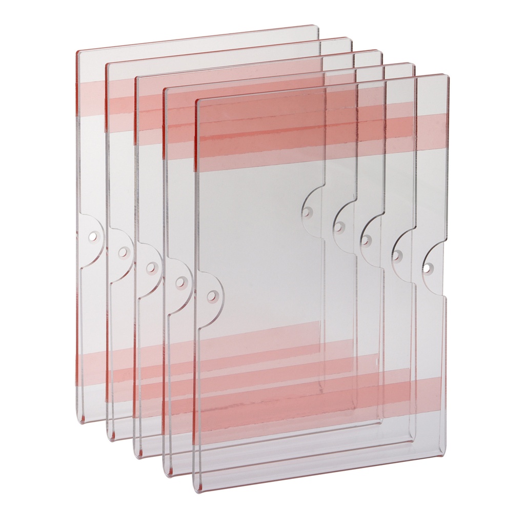 [350011] Zelfklevende Posterhouder A5 staand 5st