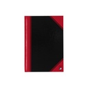 Notitieboek Bantex zwart/rood A5 lijn 70gr 96vel