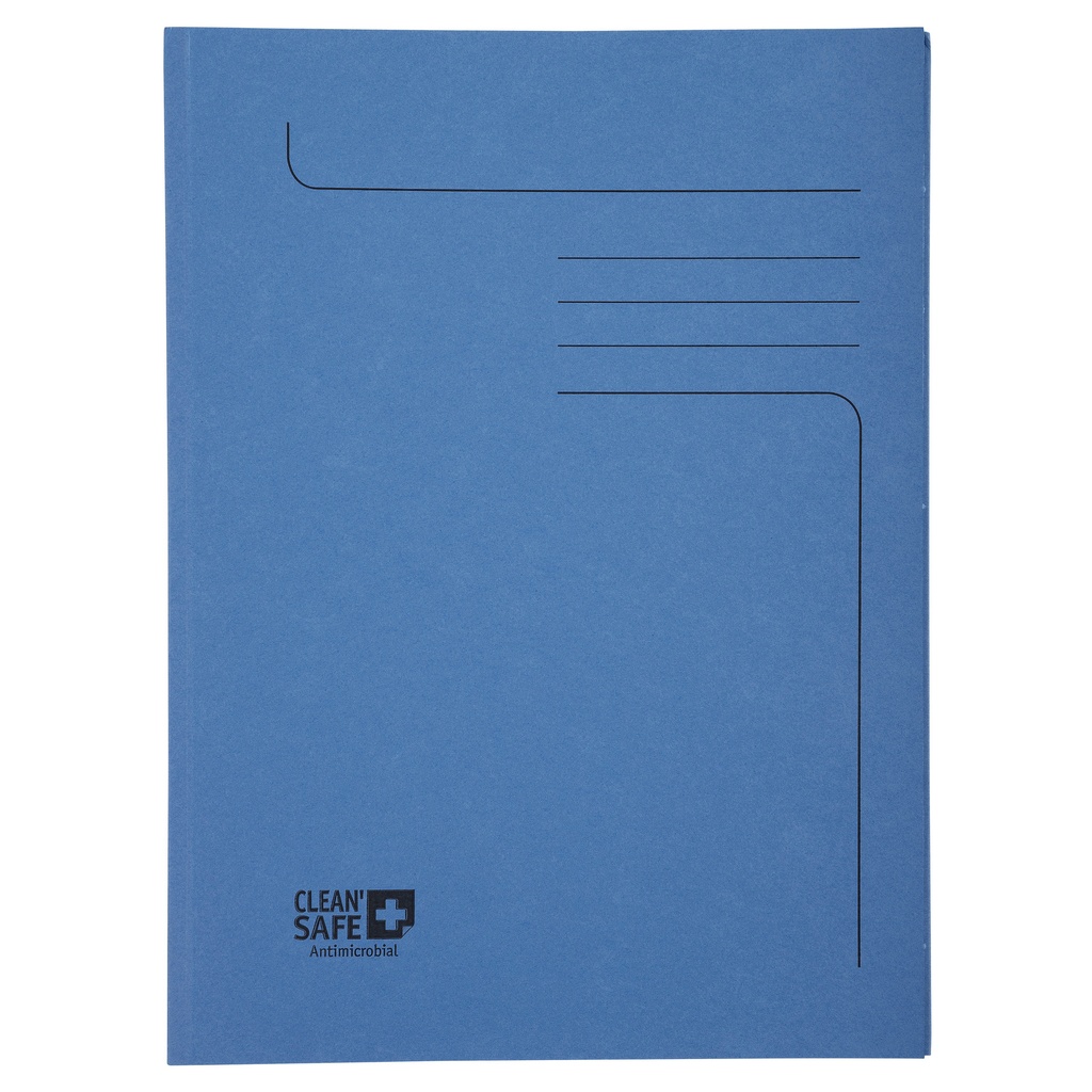 Dossiermap Exacompta CleanSafe 2kleppen blauw