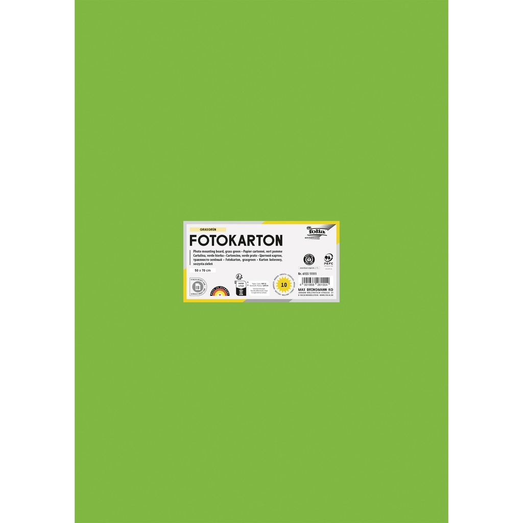 Fotokarton Folia 300gr 50x70cm 55 grasgroen