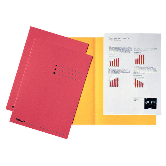 Vouwmap Esselte A4 manilla 180gr rood
