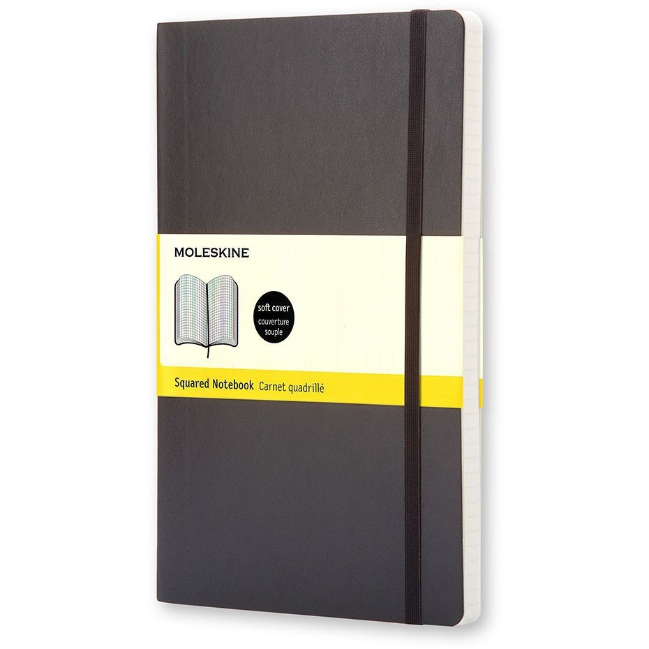 Notitieboek Moleskine pocket 90x140 ruit 5x5 sc zw