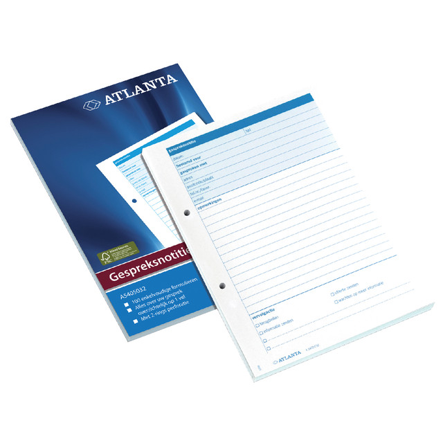 Gespreksnotitieblok Djois Atl A5 100 vel wt
