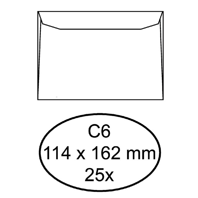 Envelop Quantore bank C6 114x162 80gr wt