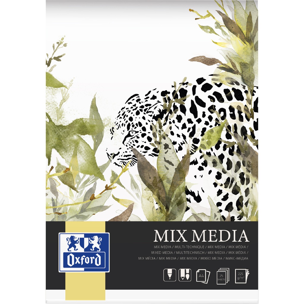Tekenblok Oxford Mix Media A4 25 vel