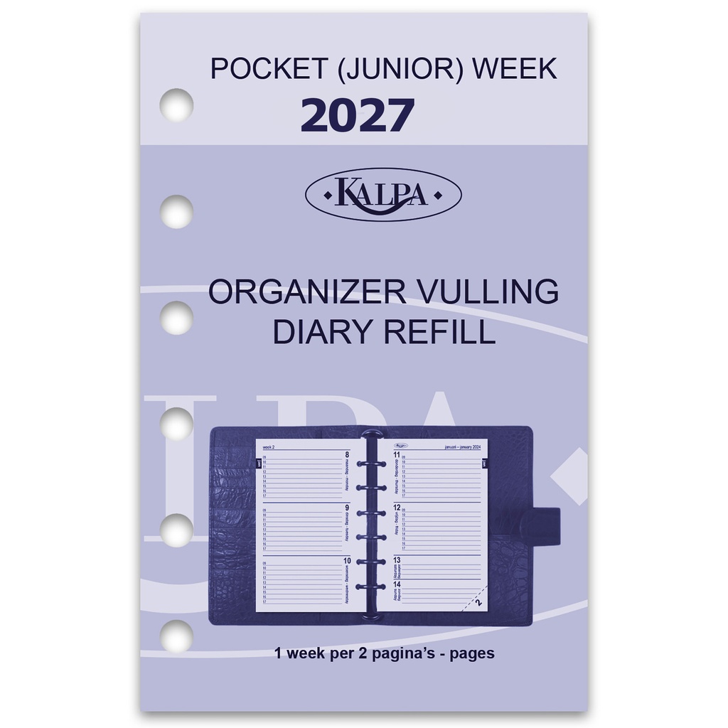 Agendavulling 2027 Kalpa Pocket 7dagen/2pagina's