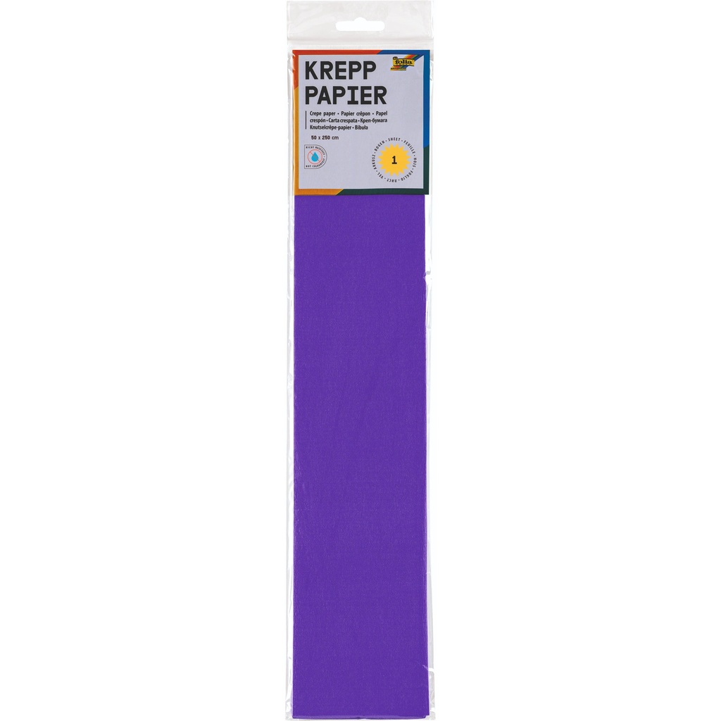 Crepepapier Folia 50x250cm 10vel 122 donkerviolet