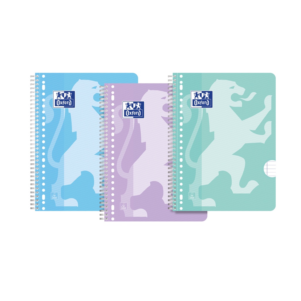 Collegeblk Oxf School A4+ ln 23gaats 160pag pastel