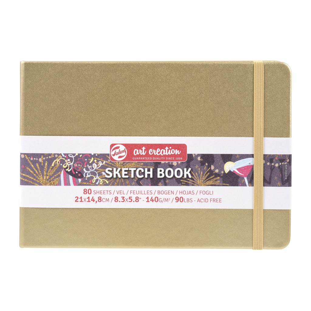 Schetsboek Talens Art Creation 210x150mm witgoud