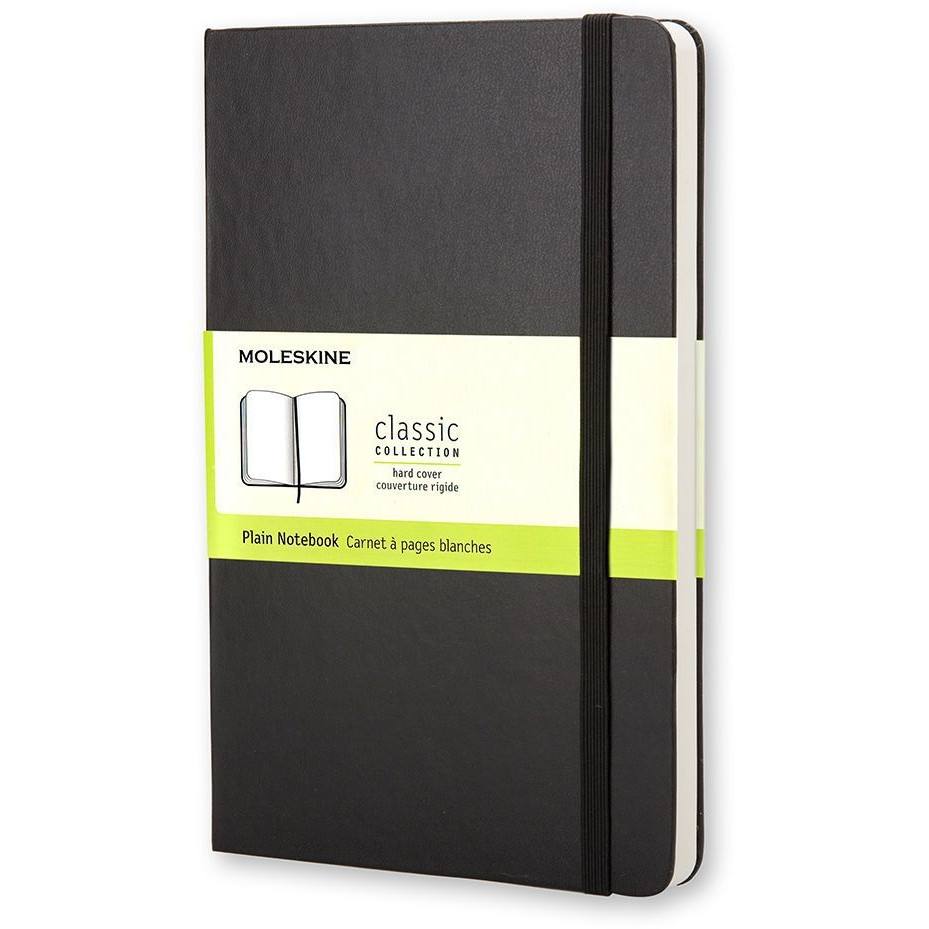 Notitieboek Moleskine pocket 90x140mm blanco zwart