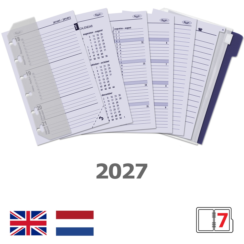 Agendavulling 2027 Kalpa Pocket jaardoos 7d/2p