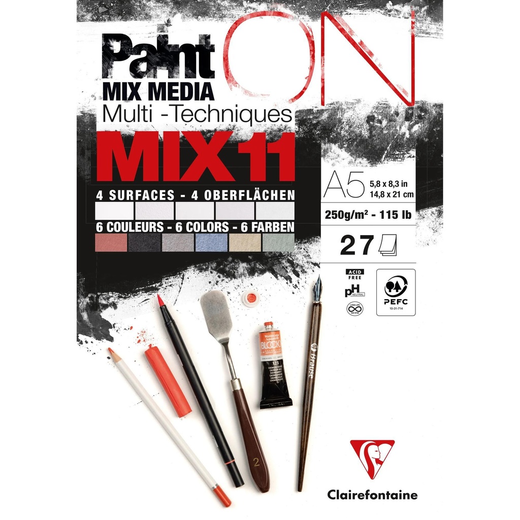 Mix Media Papier Clairefontaine A5 Paint On 250