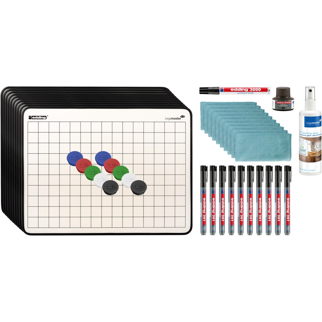 [7-103760] Wisbord Legamaster emaille staal starterset 43-dlg