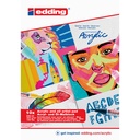 Olie-acrylblok edding 30010 A3 10 vel 300gr wit