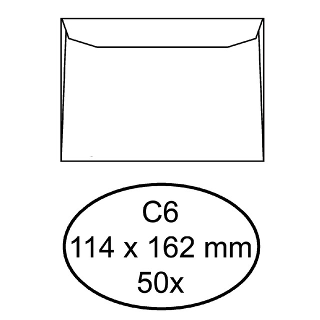 Envelop Quantore bank C6 114x162 80gr wt