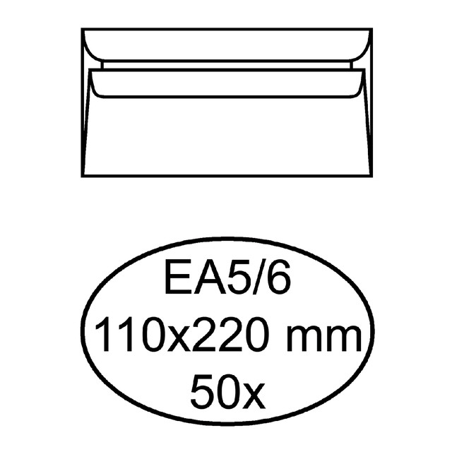 Envelop Quantore bank EA5/6 110x220 80gr zk wt