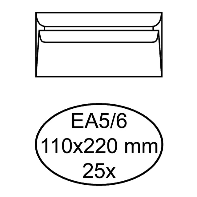 Envelop Quantore bank EA5/6 110x220 80gr zk wt