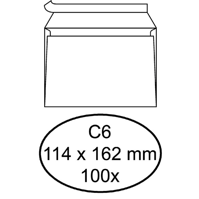 Envelop Quantore bank C6 114x162 80gr zk wt