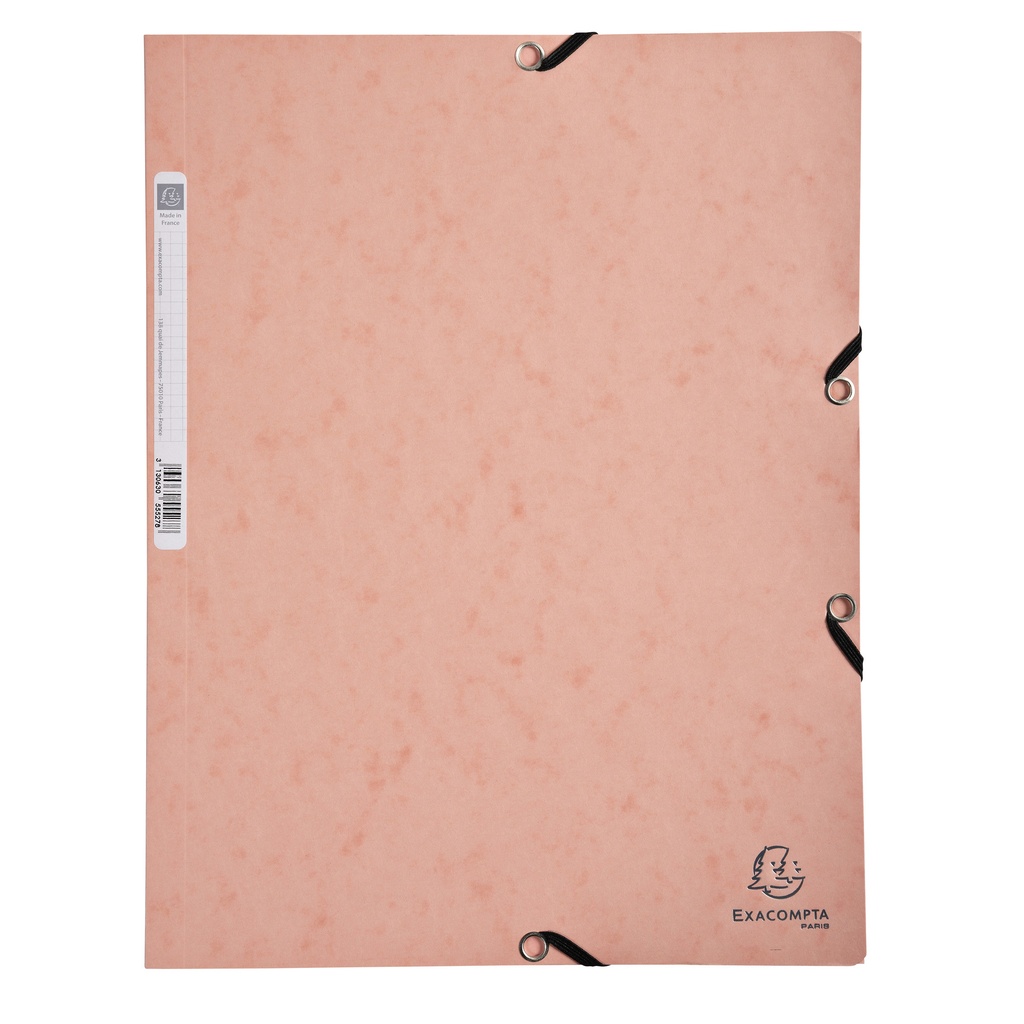 Elastomap Exacompta Aquarel A4 3 klep 400gr roze