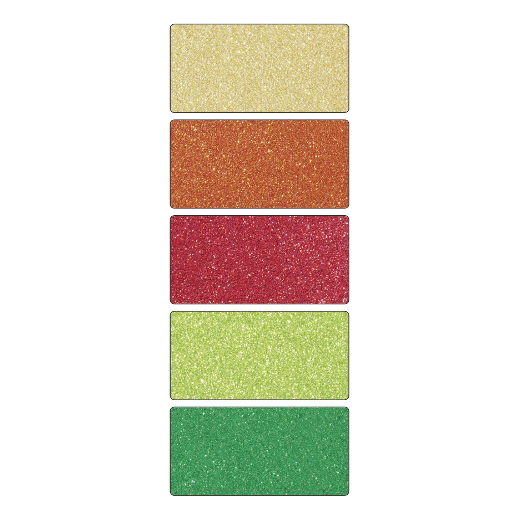 Glitterkarton Folia 50x70cm 300gr 5vel orient ass
