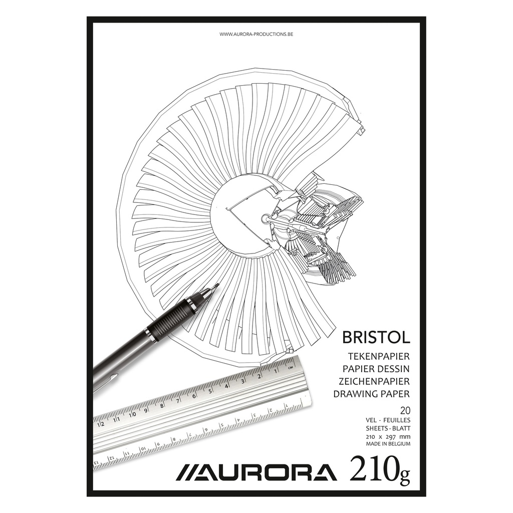 [BL14] Tekenblok Aurora A4 20 vel 210gr Bristol