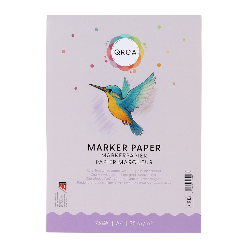 Markerblok Qrea A4 75gram 75vel