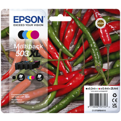 Inktcartridge Epson 503XL T09R64 zwart + 3 kleuren