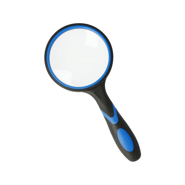 [E40404] Handloep Westcott 100mm vergroot 3x zwart/blauw