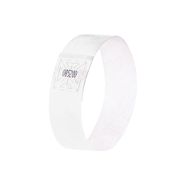 Evenementenbandjes Sigel 255x25mm wit 120st
