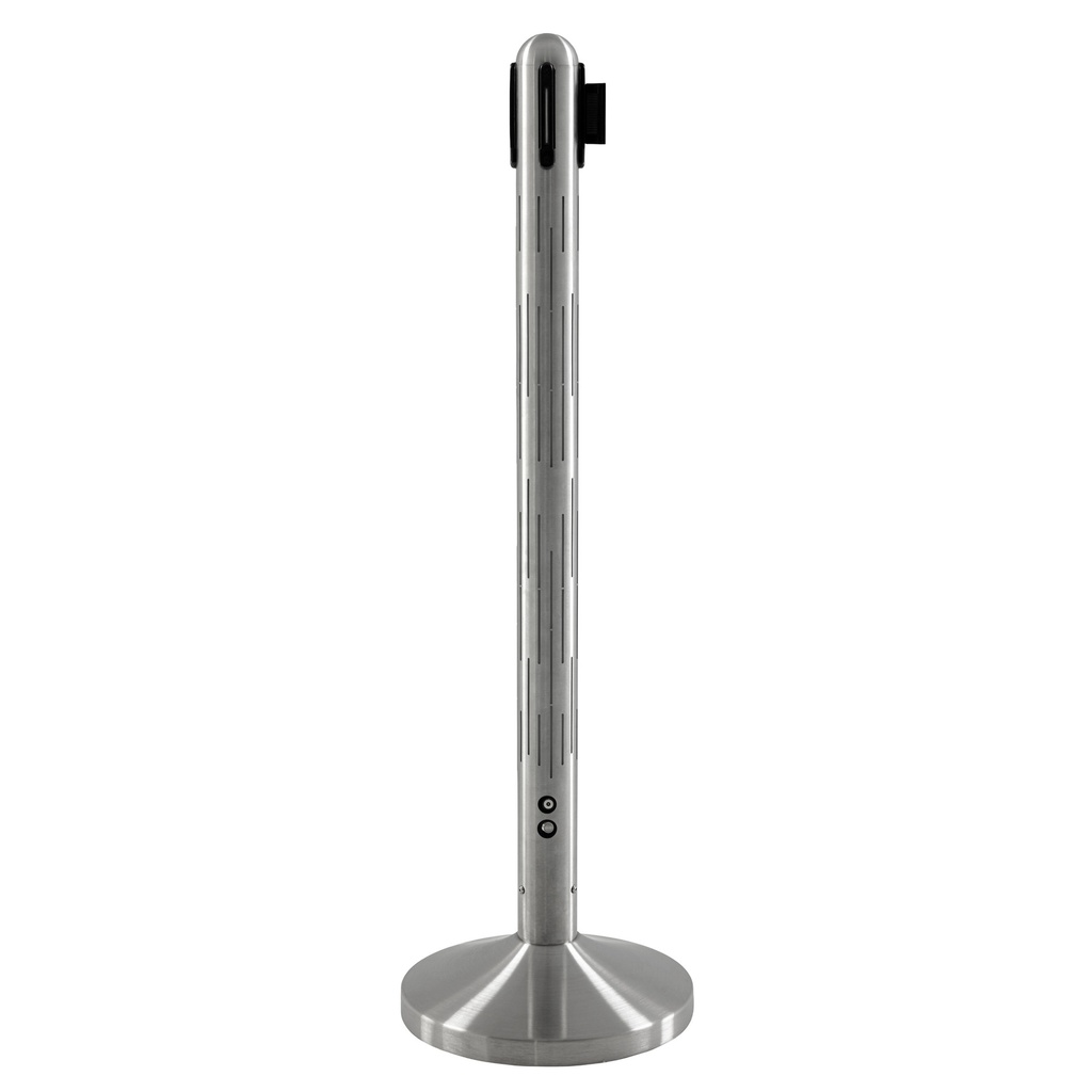 [RS-RT-RGB-NV] Afzetpaal Securit RVS met rolband RGB 100cm zilver