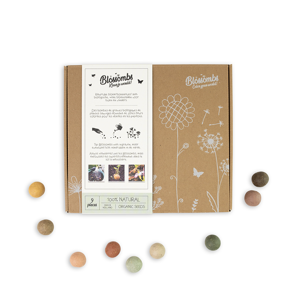 [100041] Giftbox Blossombs box à 9 zaadbommetjes