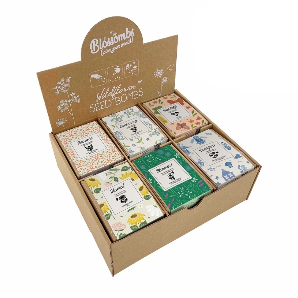 [103096] Giftbox Blossombs Herbs-Flowers ass displ à 24st