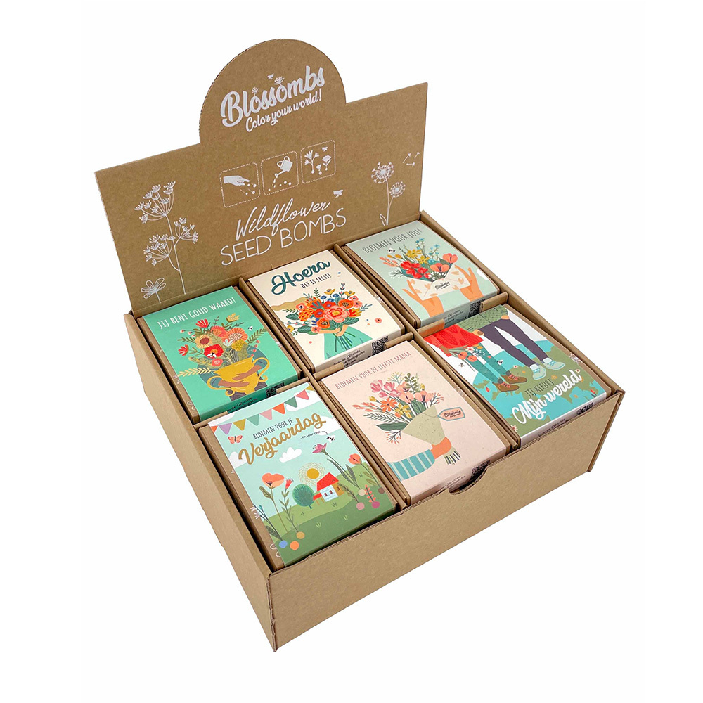 [102561] Giftbox Blossombs Flowers assorti displ à 24st