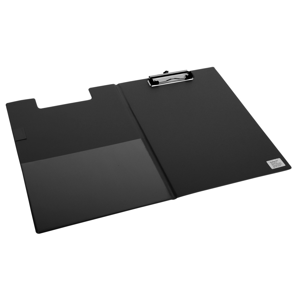 Klembordmap Qua A4 Stnd zw 100mm klem/penlus