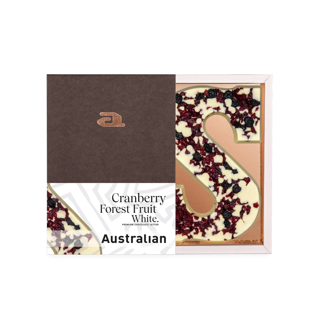 Chocoladeletter Australian wit cran forest fruit S