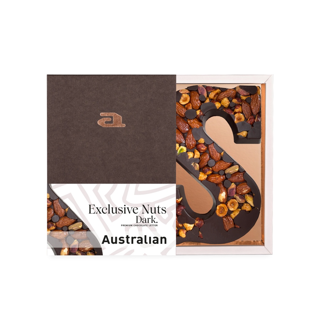 Chocoladeletter Australian noten puur S