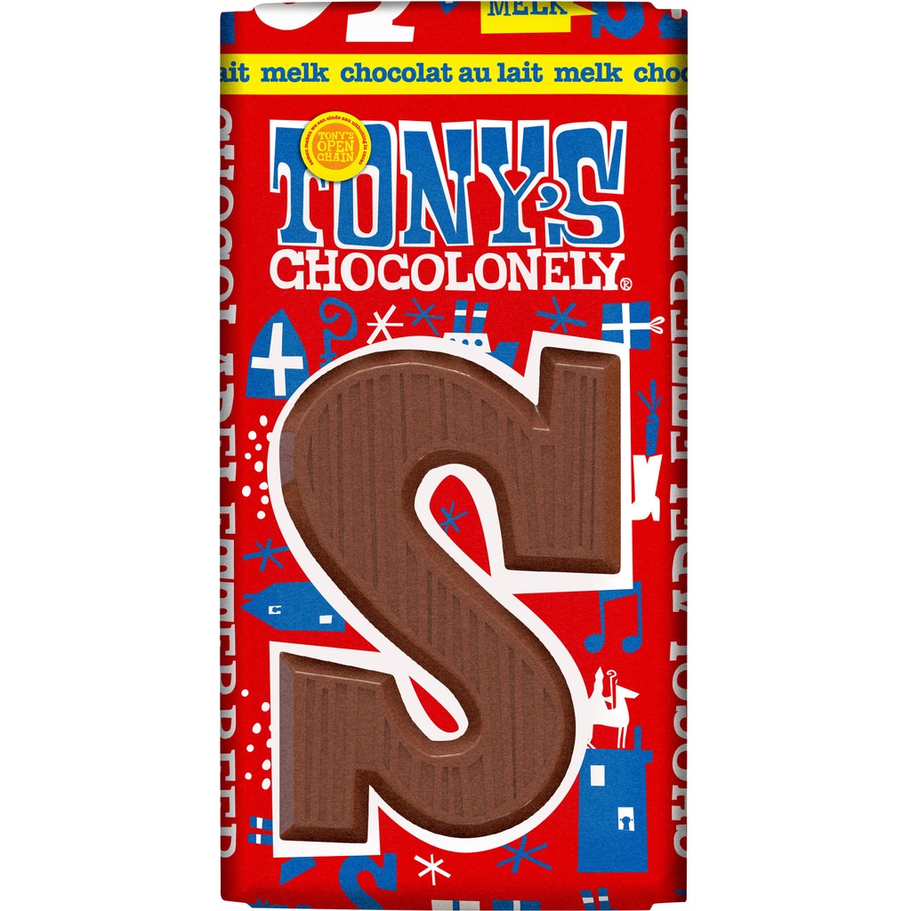 [BNXSLRM90] Chocoladeletter Tonys Chocolonely melk S 90 gram