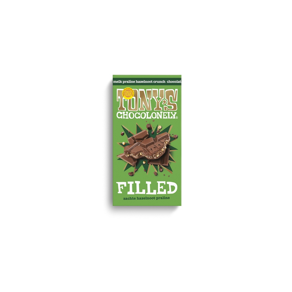 [BNXFBMHP127] Chocolade Tonys Chocolonely filled melk hazel pra