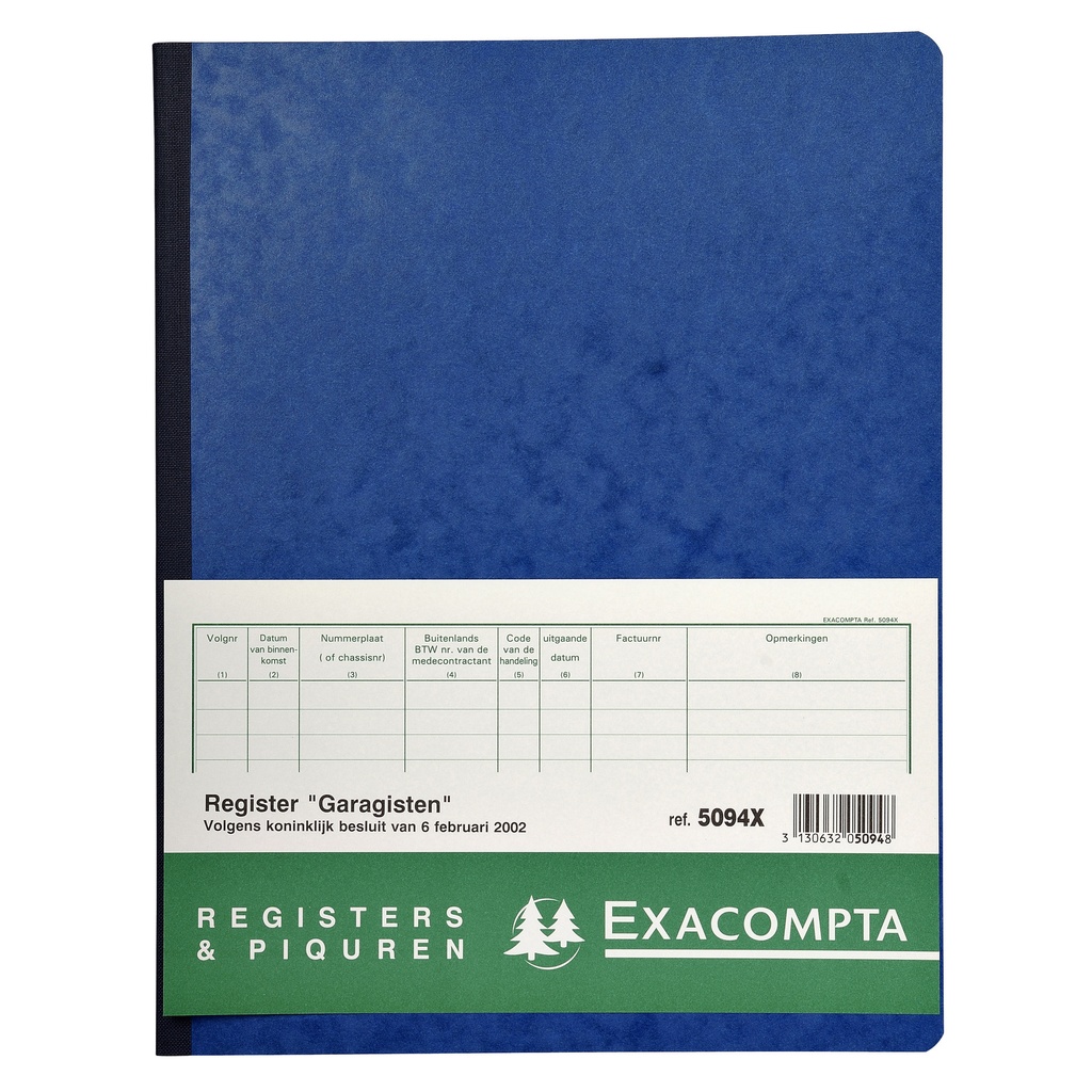[5094X] Register Piqure garagisten 320x250mm 80vel assorti