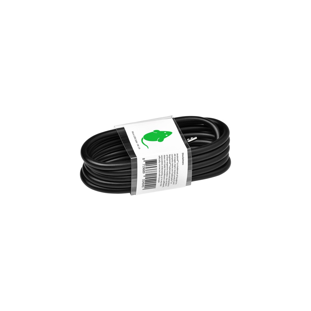 [46956484] Kabel Green Mouse USB micro A 2.0 1 meter zwart