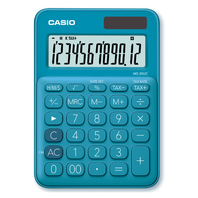 [MS20UC-BU] Rekenmachine Casio MS-20UC blauw