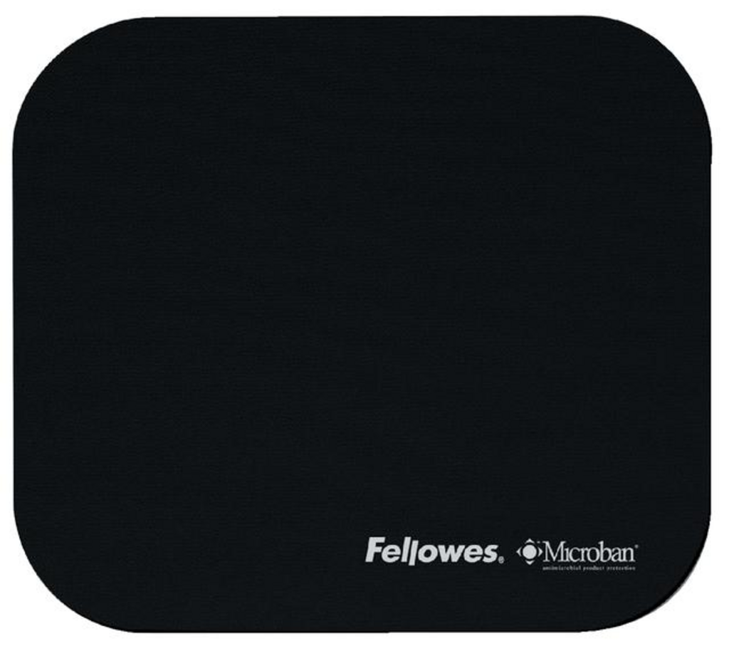 [043859544028] Muismat Fellowes microban antibacterieel zwart
