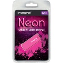 USB stick 2.0 Integral Neon USB-A 32GB roze