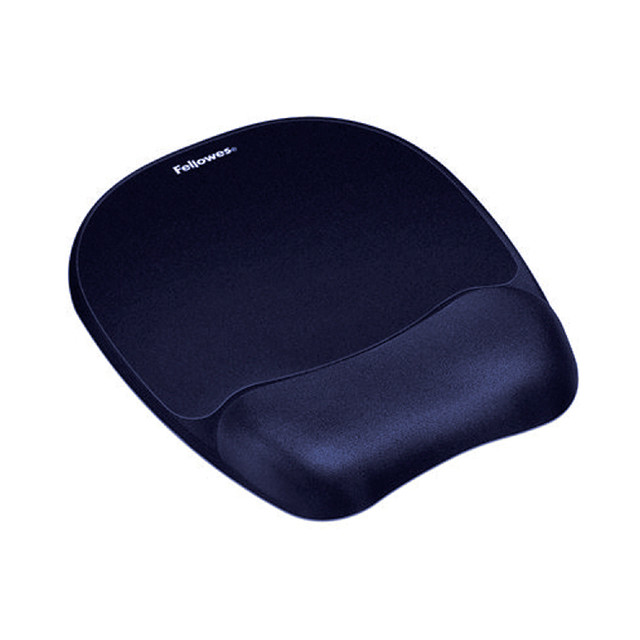 [9172801] Muismat met polssteun Fellowes schuim saffierblauw