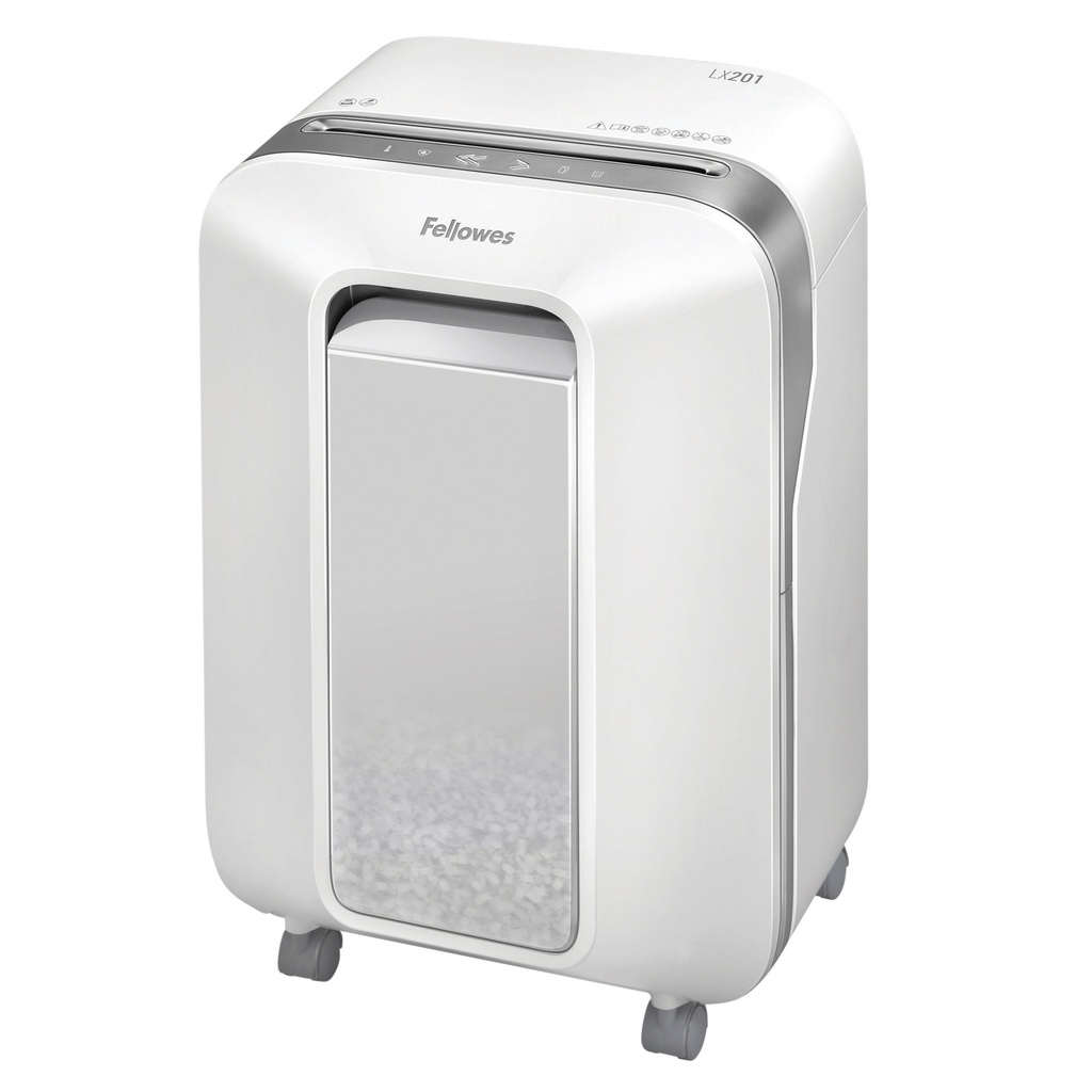 [50501] Papiervernietiger Fellowes LX201 2x12mm wit