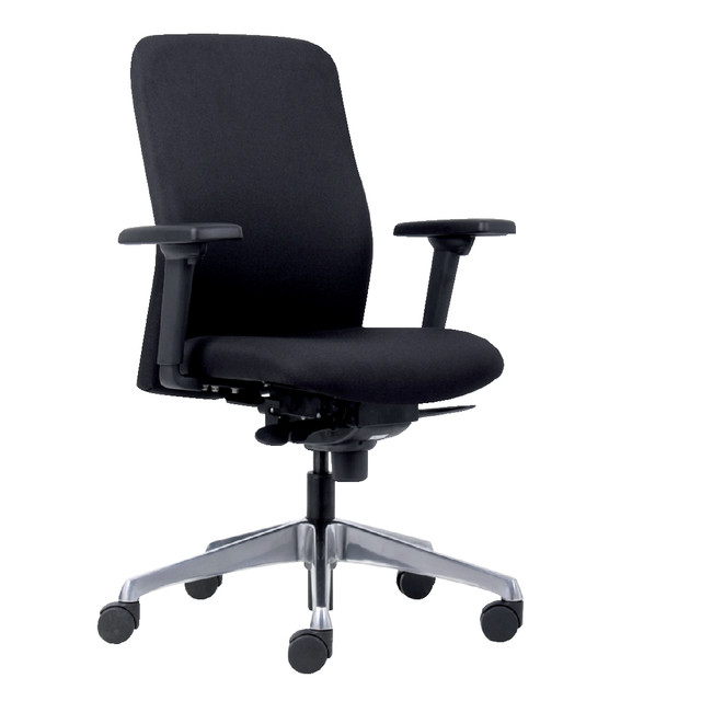 [MIL001 ZWART2022-015] Bureaustoel Euroseats Milano 001 synchroom zwart