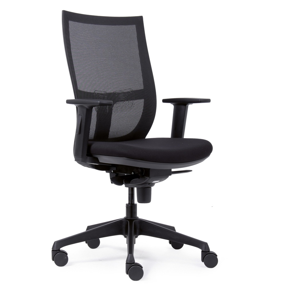 [01.CUR.001.P137] Bureaustoel Euroseats curve 001 zwart
