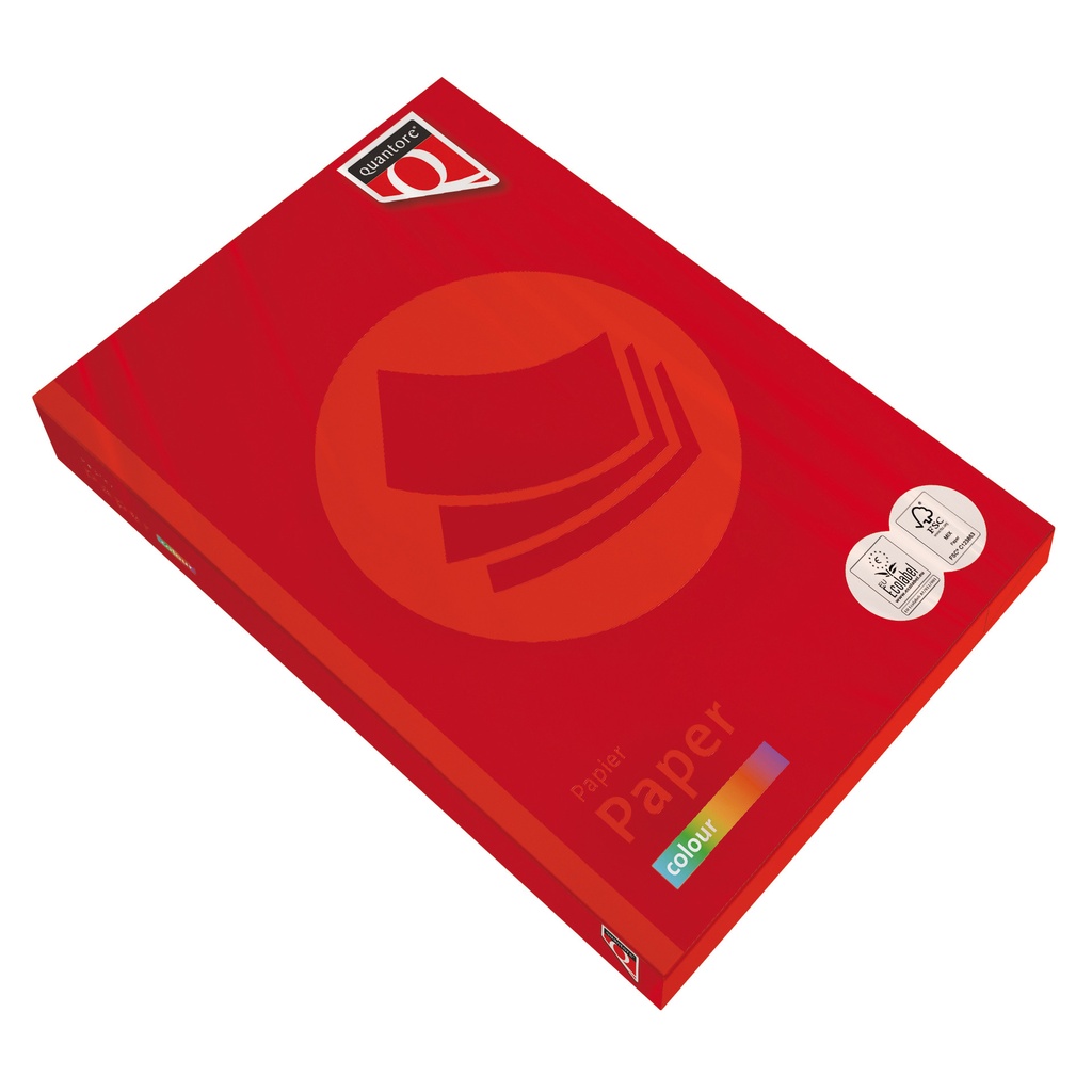 [129252] Kopieerpapier Quantore Colour A4 80gr felrood