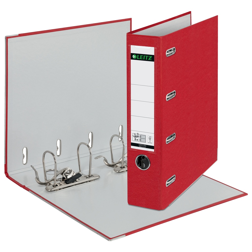 [10120025] Giro bank ordner Leitz A4 dubb mech 80mm PP rd